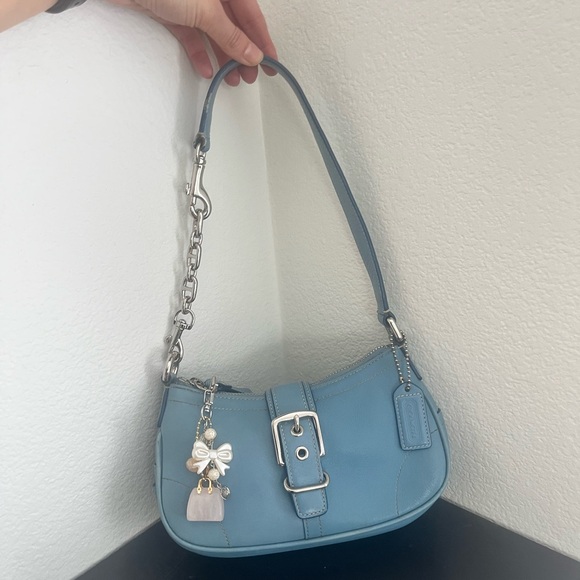 Rare Color Light Blue Coach Hamptons Shoulder Bag - Picture 4 of 8
